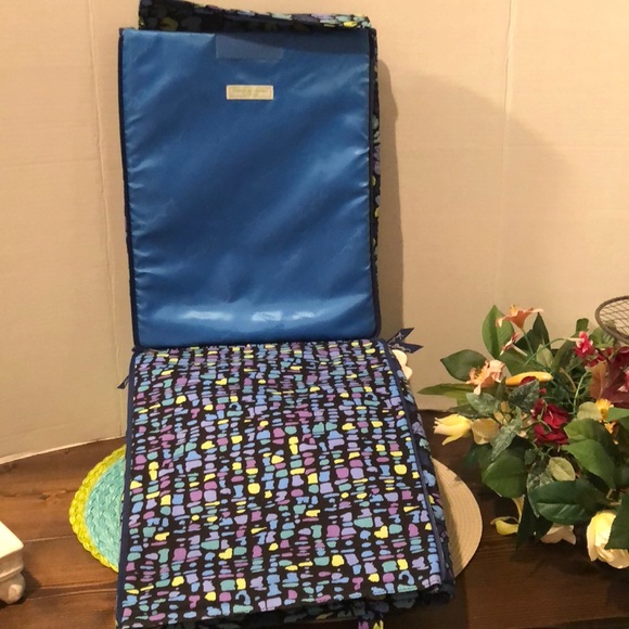 Vera Bradley Indigo POP Laptop Travel Tote new - Picture 3 of 8